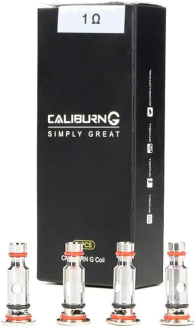 CALIBURN G Replacement Coils 1.0 Ohm [Pack of 4] - Works With Caliburn G, G2, GK2, KOKO Prime, Tenet and Ironfist L Pods, No Nicotine