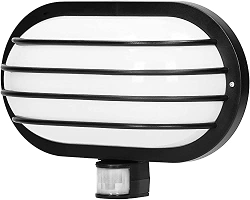 Virone LASO Lampada da Esterno con Sensore di Movimento - Fino a 60W - IP44 - Impermeabile (lampadina Acquistata Separatamente) (nero)
