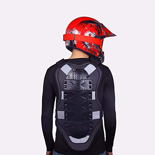 Vosarea Cycling Skiing Riding Skateboarding Chest Back Spine Protector Vest Anti Fall Gear Motorcycle Jacket Motocross Body Guard Vest Xl #TOP3