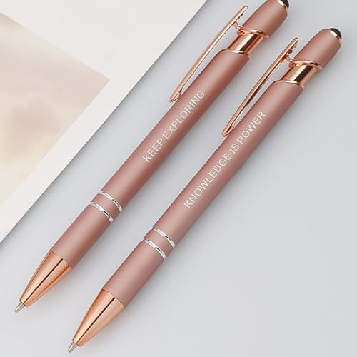 Executive - 2 bolígrafos retráctiles de clicker originales, bolígrafos de punta fina, bolígrafos de marca, instrumentos de escritura, bolígrafos de escritura personalizados, bolígrafos de tinta para