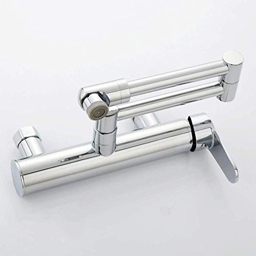 Grifos mezcladores para cocina de pared con extensión de agua fría y caliente de una manija 8
