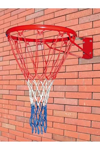 Fileli ve Duvar Monte Aparatlı Basketbol Çemberi; Tek Ebat, YLV129, Kırmızı