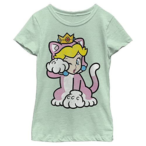 Nintendo Girl's Cat Peach Solo T-Shirt