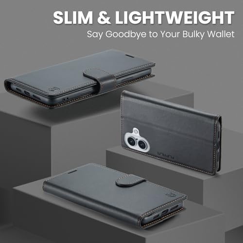 FLIPALM Wallet Case for iPhone 16 Plus 6.7'', Black by FLIPALM - Used condition - Image 6