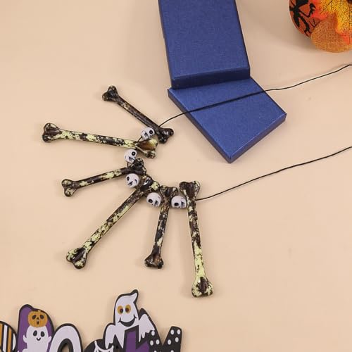 Halloween Bone Necklace for Womens Vintage Bone Skull Pendant Necklace Halloween Ivory Tooth Necklace Hand Bones Halloweens Choker Necklace Prehistoric Caveman Halloweens Costume Jewelry2