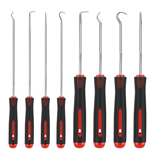 Vutim 8 Piece Automotive Tool, Pick Set, Precision Oil Seal Pick Tool, Mechanical Device Pick for Lock Pick Set, Lock Keys, Pick to Remove Hoses and Gaskets, Pick, Seal Puller