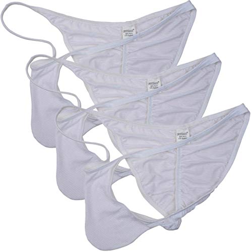 OROCOJUCO Men Pouch Thong String T-back Spandex Underwear Mini Bikini Jockstrap Tanga Pucker Bikini Briefs