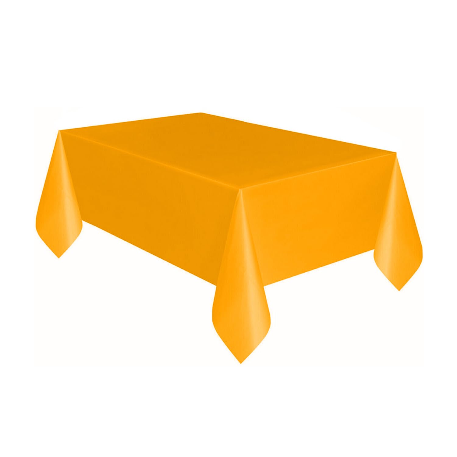 Aex Light Orange Disposable Tablecloth – Waterproof 54" × 72" Plastic Table Cover, Party Tablecloths For Weddings, Birthdays & Picnics – Easy Cleanup Table Cloth