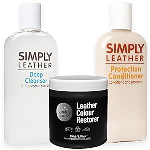 De Scratch Doctor Leather Rejuvenation Repair Kit inc. kleur Restorer, Cleaner & Conditioner. Zwart