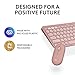 Logitech Pebble 2 Combo, Wireless Keyboard and Mouse, Quiet and Portable, Customizable, Logi Bolt, Bluetooth, Easy-Switch for Windows, macOS, iPadOS, Chrome - Tonal Rose
