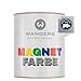 Produktbild Wanders24® Magnetfarbe (1 Liter, Dunkelgrau) haftstarke Magnetfarbe grau - Magnet Wandfarbe wasserbasiert - Magnetische Farbe - Magnet Tafel - Made in Germany