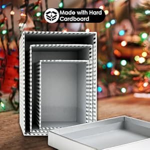Emartbuy Geschenkbox-Set – 3 Stabile Luxus-Boxen Mit Rosendeko, Lila & Braun