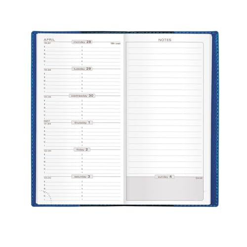 Exacompta Refil de 2026 para organizador de agenda semanal/mensal "Space 43.2 cm - 12 meses (janeiro a dezembro) - 8,5 cm x 16 cm - Diário de compromissos para negócios, escola e vida
