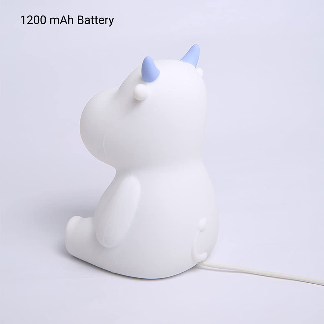 Lampka do lustra łazienkowego Śliczna krowa Lampka nocna dla dzieci, LED Lampka nocna dla dzieci Zmiana koloru Lampka nocna ze sterowaniem dotykowym, Ładowana przez USB lampka nastrojowa dla dzieci R