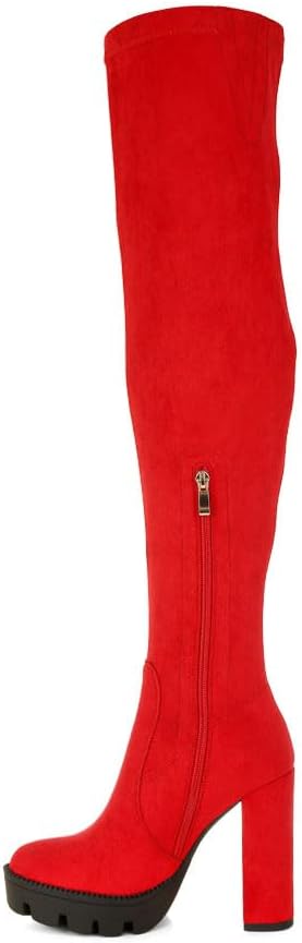 London Rag Maple Faux Suede Long Boots