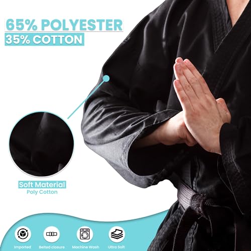 Jp Advance Choice Jp Sports Black Karate Uniform For Kids & Adults Lightweight Student Karate Gi Martial Arts Uniform With Belt thumb #1