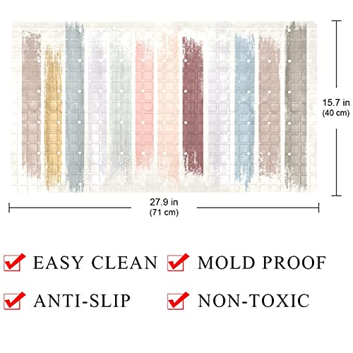 Tapis de douche antidérapant lavable en machine avec ventouses de 40x70cm - 5