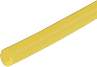 sourcing map Tubo de silicona de 4 mm de diámetro interior x 8 mm de diámetro exterior de 1 m, tubo de goma de silicona para transferencia de bomba, color amarillo