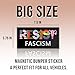 Magnet Resist Fascism Magnet Banned Books LGBTQ Rights Trans Equality Liberal Social Justice Pride Black for Bumper, Refrigerator, Cruise Door, Car, Truck 7.5x3.75in
