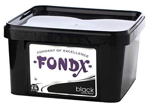 FONDX Fondant, Vanilla Flavor, Black, 5 lb