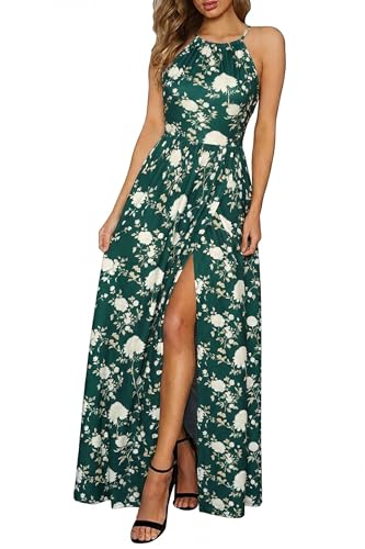 Image of KILIG Women's Summer Floral Beach Flowy Split Maxi Long Dresses