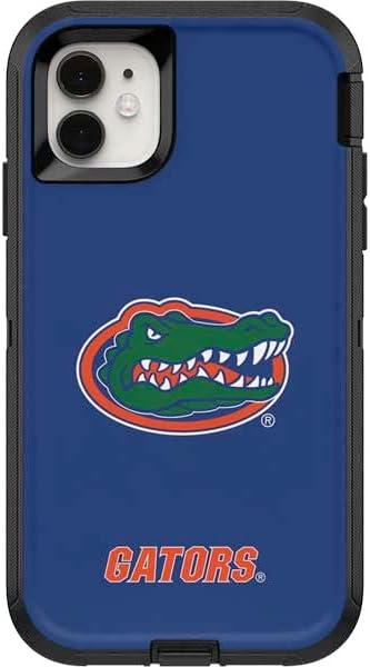 Skinit Decal Skin Compatible with OtterBox Defender iPhone 11 Case - Officially Licensed College Florida Gators Mascot Blue Design