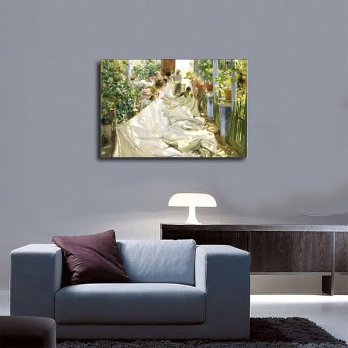 Toile Sorolla Mending The Sail décoration murale bureau cadre suspendu - 5