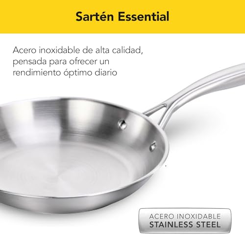 Miniatura 2 de Castey - Sartén Inox Essentials, Modelo E-S18, Colorplata, Tamaño 18 Cm, Acero Inoxidable, Acabado Elegante, Resistente Al Desgaste, Apta Para Todas Las Cocinas