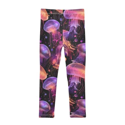 Jellyfish Aesthetic Girls Leggings Ultra Soft Compression Yoga Gym Pants for Kids 4-10T2
