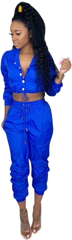 New Blue Crop Top & Pants Set Club Wear Casual Sport Wear Clothing Tracksuit Gym Wear Party Wear Size UK 10-12