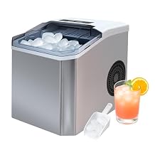 iTOMA Countertop Ice Maker Machine, 2 Sizes of Bullet Ice, 1.3L Auto-Cleaning Ice Maker with Basket and Scoop, for Home/Kitchen/Office/Bar Party Ice Cube Machine