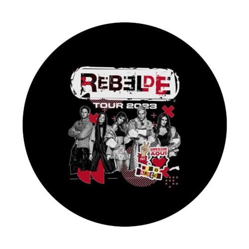 RBD Rebelde Tour 2023, Rebelde Concert. PopSockets Swappable PopGrip, Black - Image 3