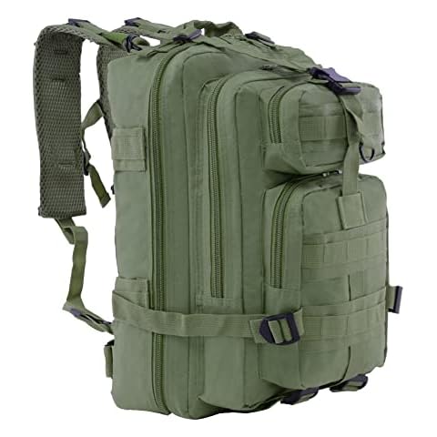 NuCamper 30L Military Tactical Backpack for Men Women Waterproof Molle Shoulder Army Bug Out Bag for Travel Treeking Hunting Hiking Camping Rucksack (Army green) Cover
