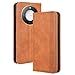 Kukoufey Compatible with Honor X9c Smart Phone Protective Case,Flip Leather Wallet Cover Compatible with Honor X60 5G BRC-AN00 Case Brown