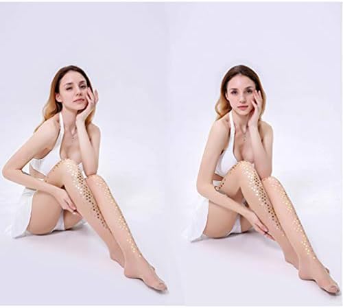 Amosfun Shimmer Stockings Shiny Sparkly Swimsuits Stretchy Socks Legging Xmas Costume Sheer Pantyhose Tights for Women Ladies Golden