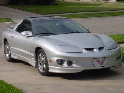 Front License Plate Overlay Decal - 98-02 Pontiac Firebird - (Color: Reflective Black) #TOP3