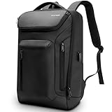 HOMIEE 30L Travel Laptop Backpack Fits 15.6 Inch Notebook, Waterproof Business Smart Backpack with USB Port, Slim Durable Carry on Bag, Black