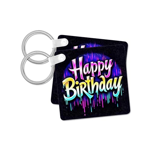 3dRose, Mid Century Modern Martini Glasses Black Outline Art, set of 4 Key Chains