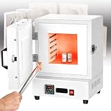 ZyKnaurral 2000WElectric Muffle Furnace - 1150°C High-Temperature Muffle Oven for Laboratory, Industrial Production & Jewelry Processing, Benchtop Digital Control Compact Tabletop Burnout Ovenn