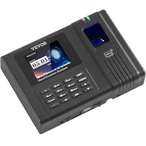 VEVOR Time Clock, Employee Attendance Machine with Fingerprint, RFID and PIN Punching in One, Standalone Biometric Clock in Machine for Employees Small Business with 5 RFID Cards & No Monthly Fees by VEVOR - Used condition - Image 9