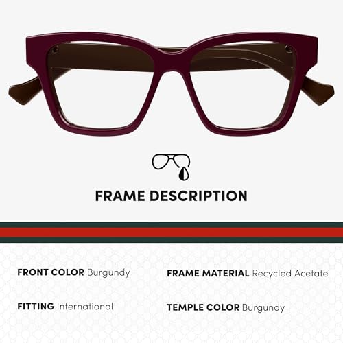 Image of Gucci GG13020 Designer Fashion Eyeglasses: Cat Eye Bold Shape Frame Eyewear with Luxury eSHADES Kit - Embrace Sophistication and Elegance