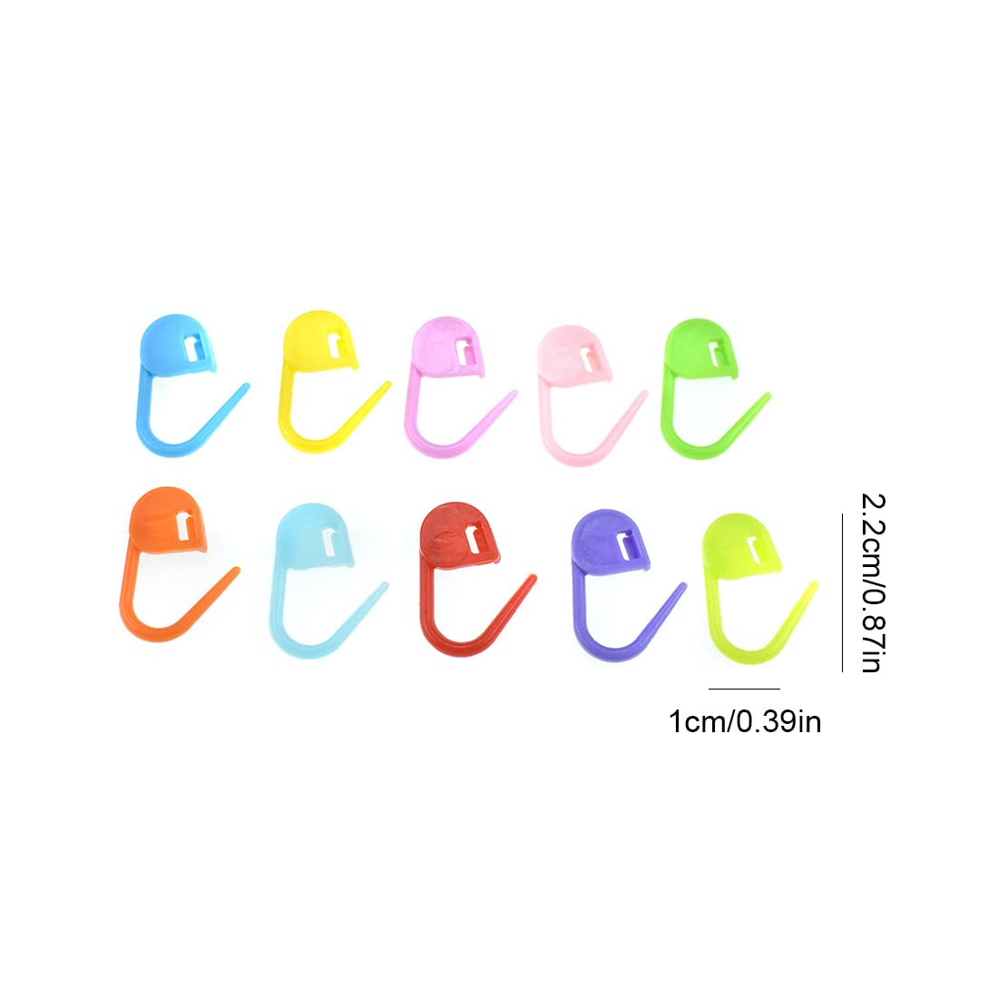 TIMESETL 120 Segnapunti Per Maglia E Uncinetto – Fermagli A Blocco In Plastica, 10 Colori, Con Scatola Porta Oggetti - 2