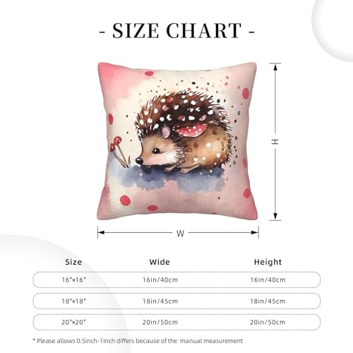 Housse de coussin velours côtelé hérisson 50x50 cm pour canapé - 4
