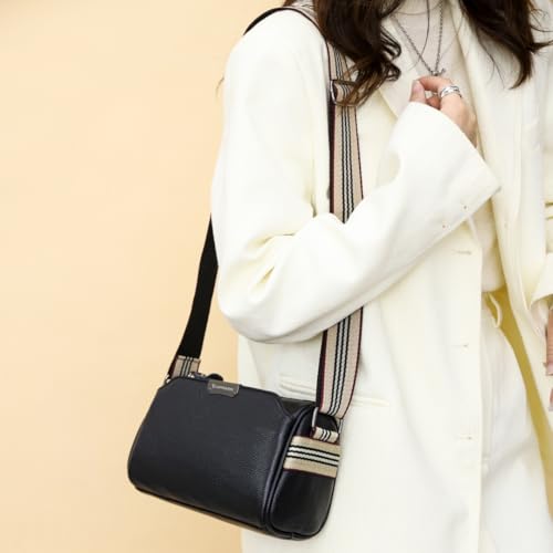 Genuine Leather Crossbody bags for Women Classic Shoulder Cross Body Purse Luxury Trendy Wide Strap Purses Bag2