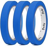 DOAY 3 Pack Blue Painters Tape - Masking Tape 0.50 Inch Wide - Multi-Surface, Smart Adhesion, Indoor & Outdoor - 270FT Total - Paint Tape for DIY, Labeling, Art, Car, General Purpose (#3910)