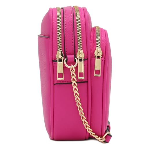 Image of FashionPuzzle Multi Pocket PU Leather Casual Medium Crossbody Bag with Adjustable Strap