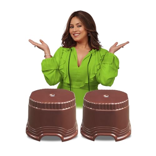 Image of MAHARAJA Neo Plastic Sitting Stool for Indoor Or Outdoor | Kitchen & Living Room (Metallic Brown, Pack of 2 (10 inch))