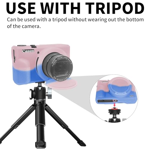 Funda de silicona para Canon G7X Mark III color rosa azul miniatura 6