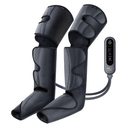SHINE WELL Leg Compression Massager, Leg Massager for Circulation and Pain Relief, Air Compression Leg Massager with 3 Modes 3 Intensities 2 Extenders and Adjustable Wraps, Gift for Family Friend
