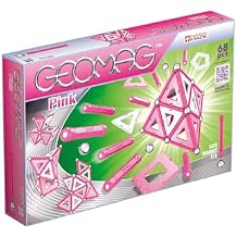Geomag - Pink - 68-Piece Magnetic Building Set, Certified STEM Construction Toy, Safe for Ages 3 and Up 342